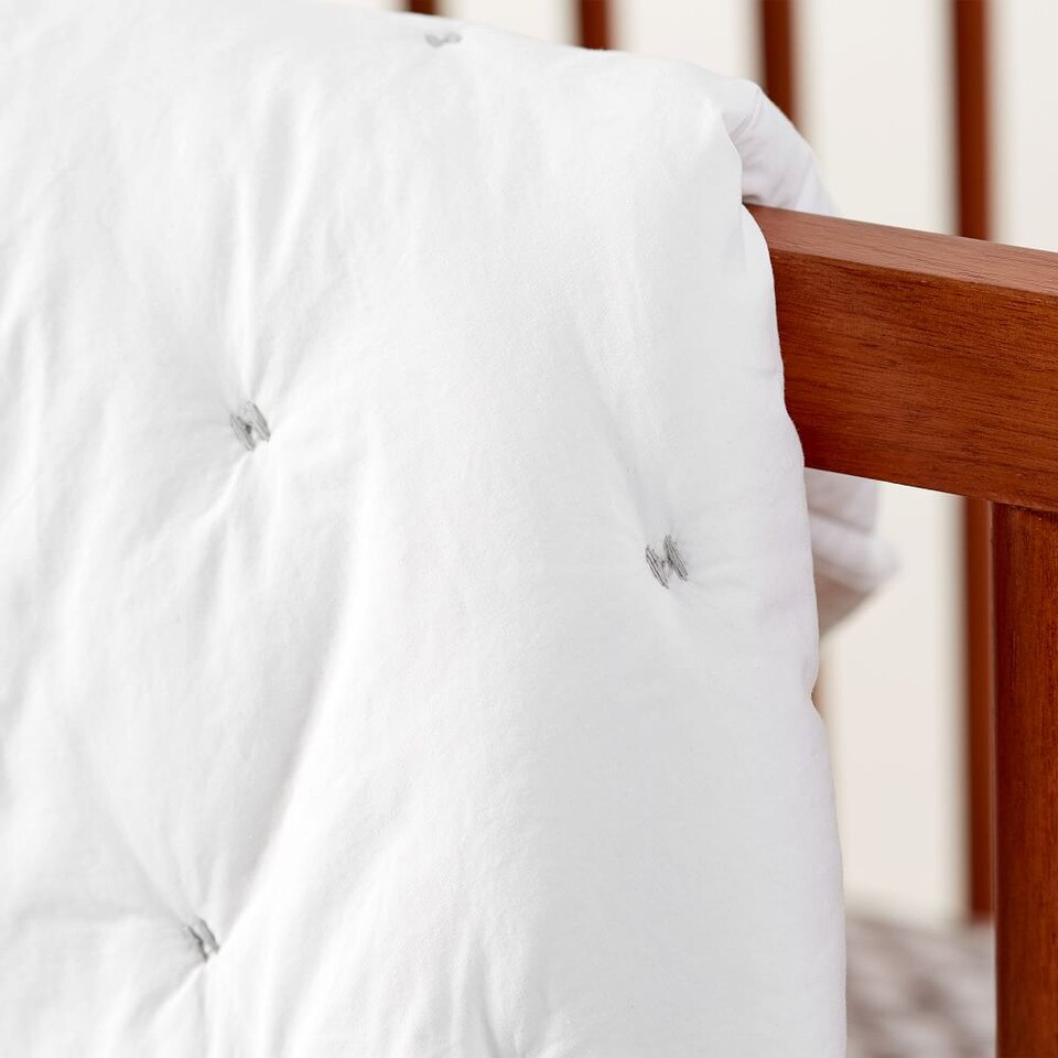 Washed Cotton Toddler Comforter White West Elm Australia